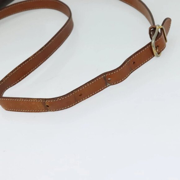 CELINE Macadam Canvas Shoulder Bag PVC Leather Brown Gold Auth 116597 - Picture 8 of 16